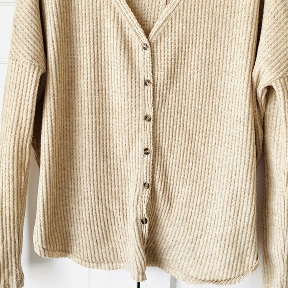 UO Out From Under Jojo Thermal Button-Front Top - Picture 11 of 15